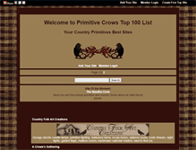 Tablet Screenshot of primitivecrows.gotop100.com