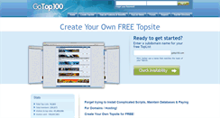 Desktop Screenshot of gotop100.com