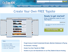 Tablet Screenshot of gotop100.com