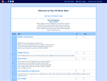 Tablet Screenshot of 100musicsites.gotop100.com