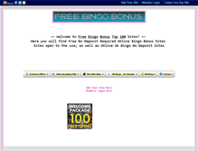 Tablet Screenshot of freebingobonus.gotop100.com