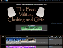 Tablet Screenshot of militaryclothingandgifts.gotop100.com