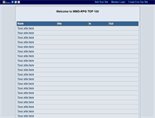 Tablet Screenshot of mmorpg.gotop100.com