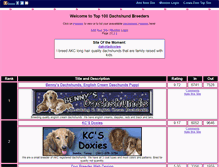 Tablet Screenshot of dachshundbreeders.gotop100.com