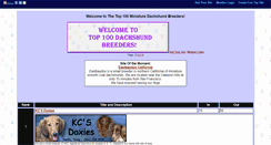 Desktop Screenshot of miniaturedachshundbreeders.gotop100.com