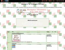 Tablet Screenshot of designermommies.gotop100.com