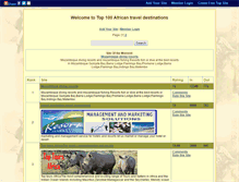 Tablet Screenshot of africandestinations.gotop100.com