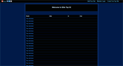 Desktop Screenshot of elitetop50.gotop100.com